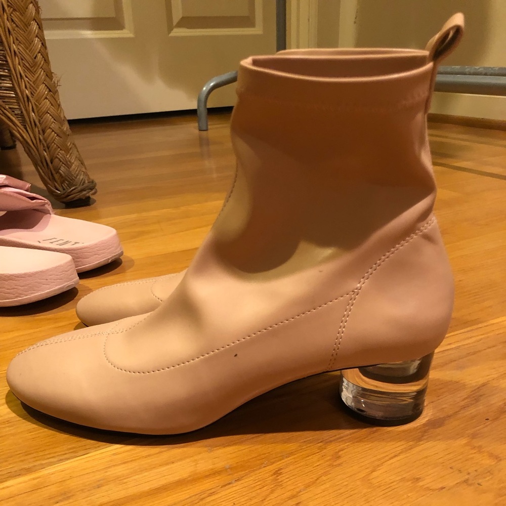 Zara crystal heel boot